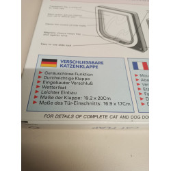 Cat Mate Flap  204 GT Katzenklappe grau / weiß