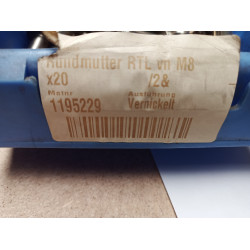 Hülsta Rundmutter M8 X 20mm vernickelt