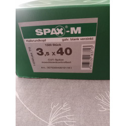 SPAX - M Halbrundkopf verz. 3,5 X 40 1500 Stück