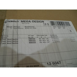 Hülsta Einhängebord dunkelgrau abgerundet 461mm X 347mm X29mm