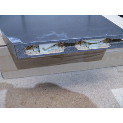 Hülsta Einhängebord dunkelgrau abgerundet 461mm X 347mm X29mm