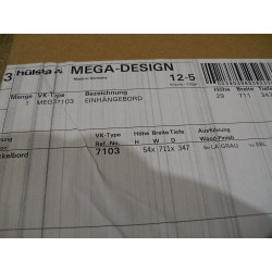 Hülsta Sockelbord dunkelgrau abgerundet 711mm X 347mm X29mm