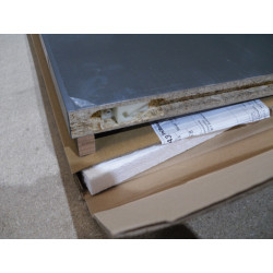 Hülsta Sockelbord dunkelgrau abgerundet 711mm X 347mm X29mm