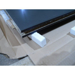 Hülsta Sockelbord dunkelgrau abgerundet 711mm X 347mm X29mm