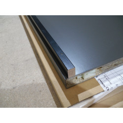 Hülsta Sockelbord dunkelgrau abgerundet 711mm X 347mm X29mm