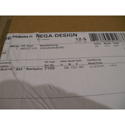 Hülsta Einhängebord mit Einzugsdämpfer Grau 711mm X 347mm X 29mm