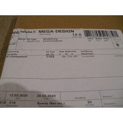 Hülsta Einhängebord Grau 711mm X 347mm X 29mm