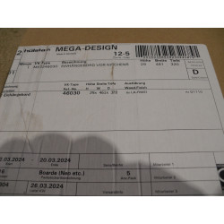 Hülsta Einhängebord Reinweiß 461mm X 320mm X 29mm