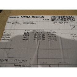 Hülsta Einhängebord Reinweiß 461mm X 347mm X 29mm