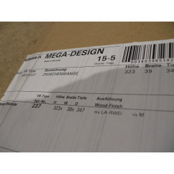 Hülsta Zwischenwange Modular Reinweiß 323mm X 347mm X 39mm