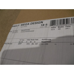 Hülsta Zwischenwange Modular weiß 323mm X 347mm X 39mm