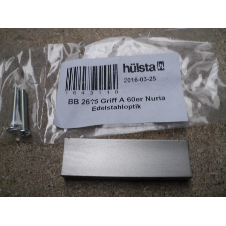 Hülsta Griff Nuria 60mm Edelstahloptik