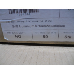 Hülsta Griff 676mm Aluminium