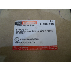 Ford Bremsbeläge 2039739 Focus / Kuga / Transit