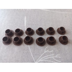 Hülsta BB 2271 Abdeckkappen /  Stopfen 8mm / Räuchereiche 12 Stück
