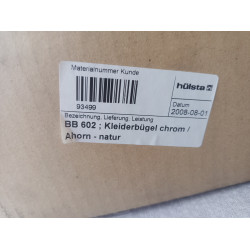 Hülsta Kleiderbügel 3er Set Chrom / Ahorn natur BB 602