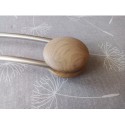 Hülsta Kleiderbügel 3er Set Nickel / Eiche sand BB 1012