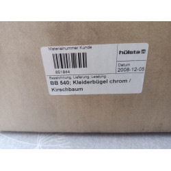 Hülsta Kleiderbügel 3er Set Chrom / Kirschbaum BB 540