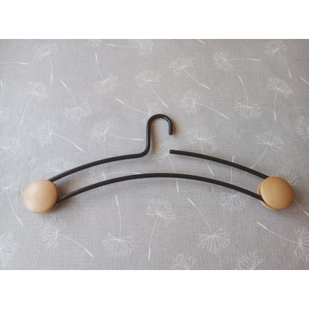 Hülsta Kleiderbügel 3er Set schwarz / Buche BB 542
