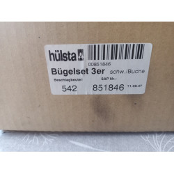 Hülsta Kleiderbügel 3er Set schwarz / Buche BB 542