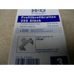 H+O Metallwaren Profilbrettkrallen no. 3  250 Stück