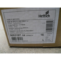 Hettich Quadro Vollauszug Silent System links