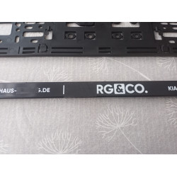 100 X Kennzeichenhalter 520mm mit Werbeaufdruck / Kia-Servicepartner