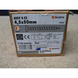 Würth Beschlagsschraube 4,5 X 50 verz. 230 Stück