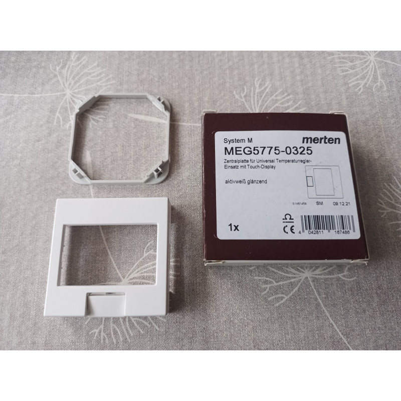 Merten MEG 5775 0325 Zentralplatte für Temperaturregler weiß System M